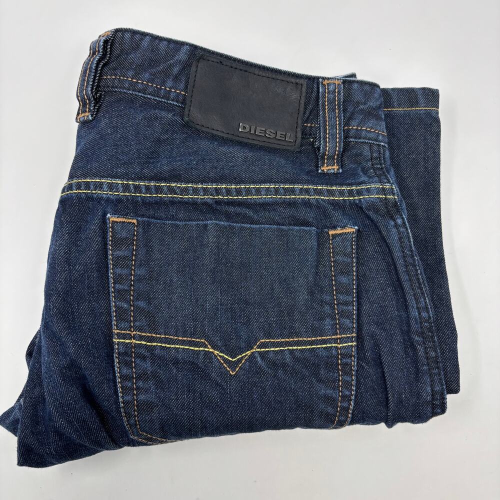 Diesel Mens 30x26 "Viker" 5 Pocket Design Regular Straight Button Fly Blue Jeans